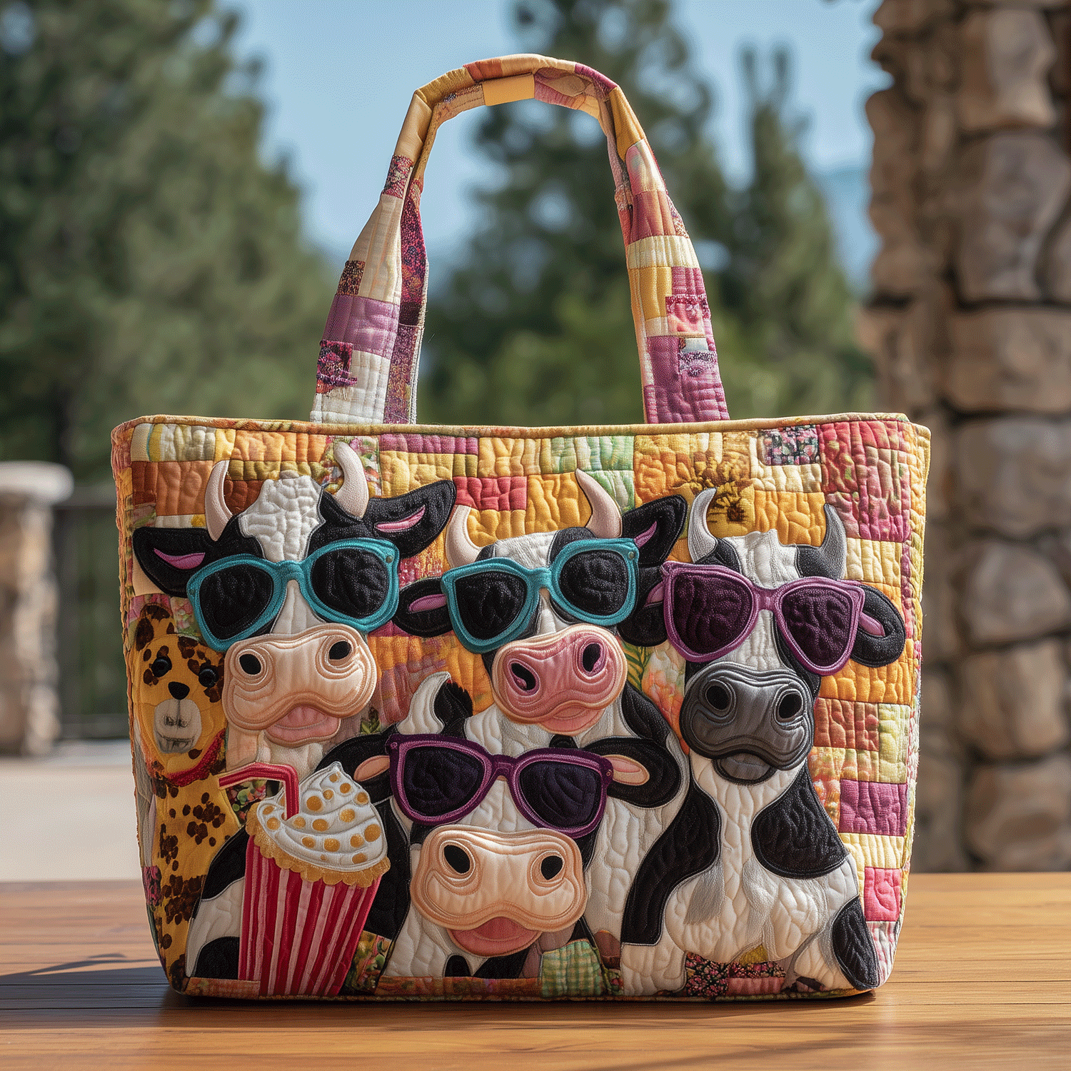Moo Crew Quilted Tote Bag Nice Tote Bags Useful Mother's Day Gifts