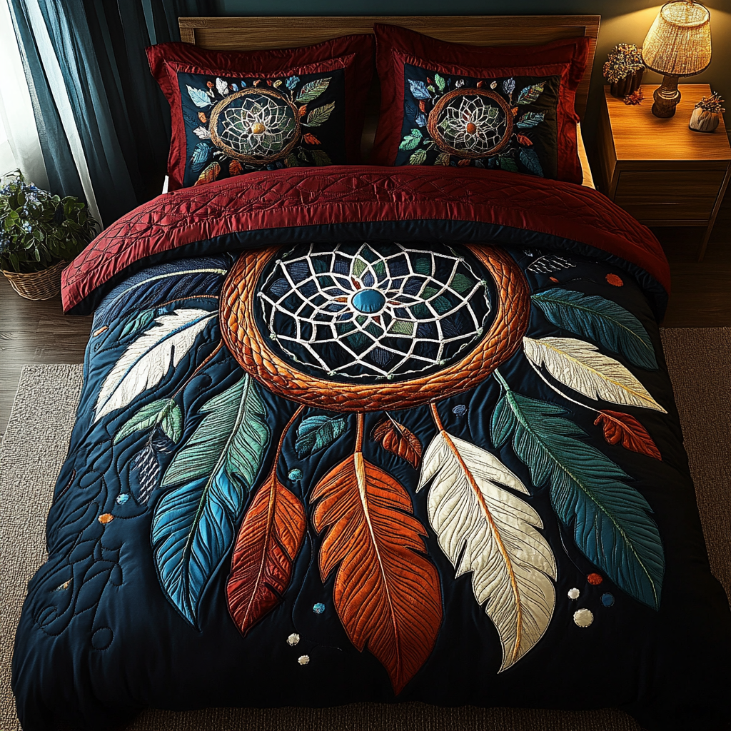 Moonlit Dreams Quilted Bedding Set Best Bedspread Set Native American Made Gift