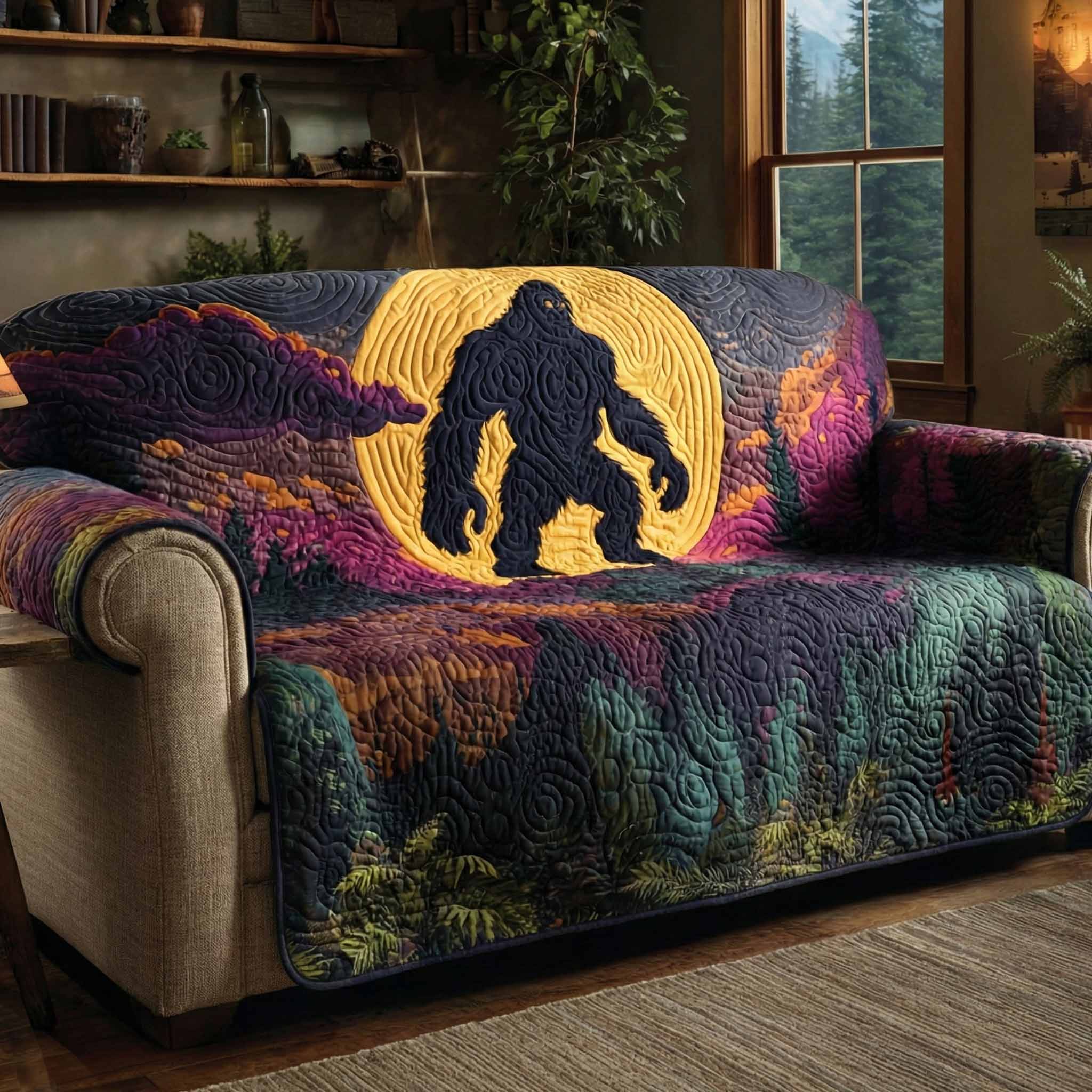 Moonlit Giant Quilted Sofa Cover Best Couch Covers Unique Bigfoot Gifts