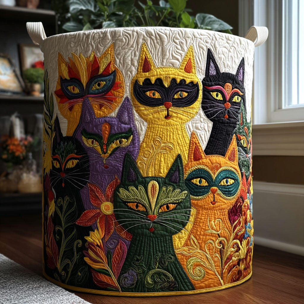 Moonlit Masks n Mischief Quilted Laundry Basket Best Clothes Basket New Apartment Gifts