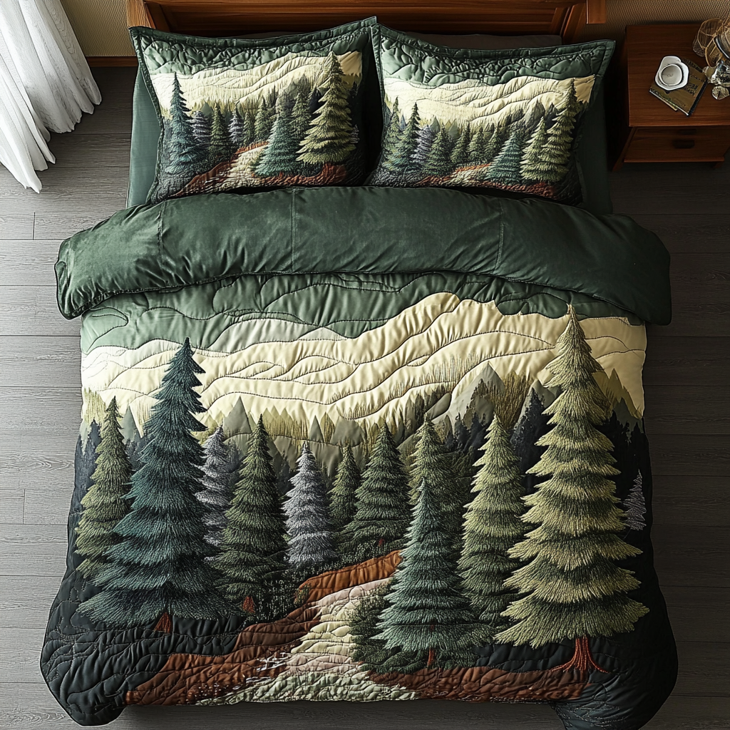 Moonlit Woods Quilted Bedding Set Cute Bed Sheets For Teens Good Family Gifts