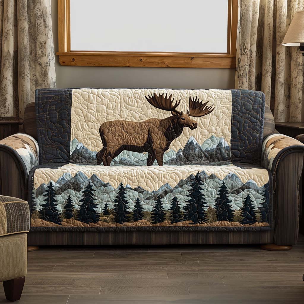 Moose Trail Quilted Sofa Cover Couch Covers For Couches Bear Themed Gifts