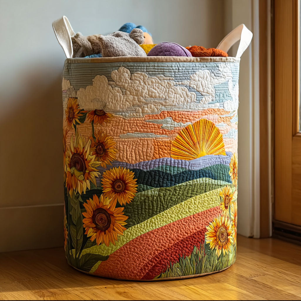 Morning Glory Quilted Laundry Basket Clothes Hamper Great First Mothers Day Gifts