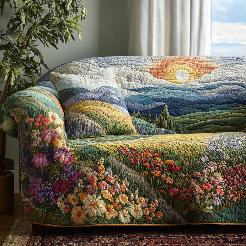 Morning Meadow Light Quilted Sofa Cover Best Sofa Covers Gifts For My Mother In Law