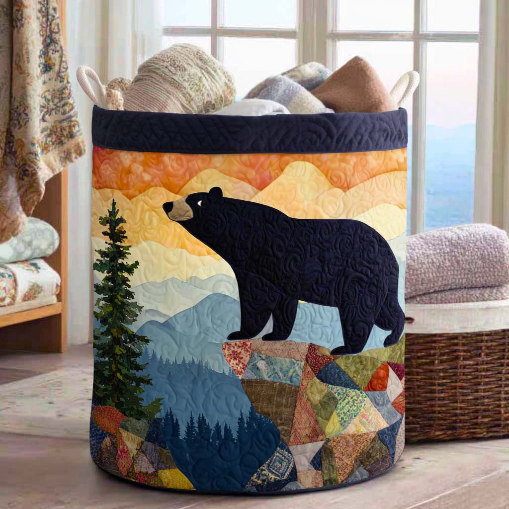 Mountain Bear Quilted Laundry Basket Biggest Laundry Basket Fathers Day Gifts For Husband