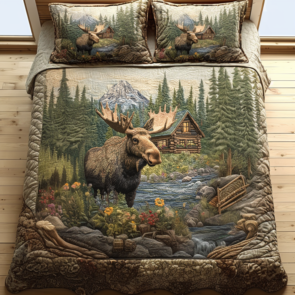 Mountain Hearth Quilted Bedding Set Cute Bed Sets For Teens Best Gifts For Grandma