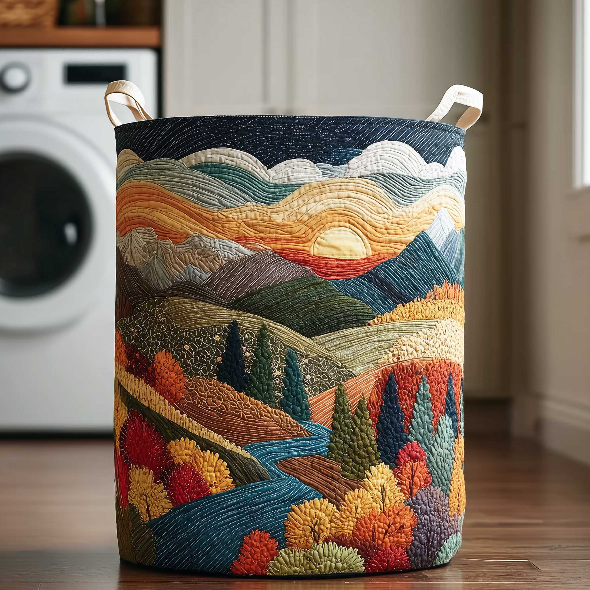 Mountain Horizon Quilted Laundry Basket Good Laundry Baskets Good Christmas Gifts