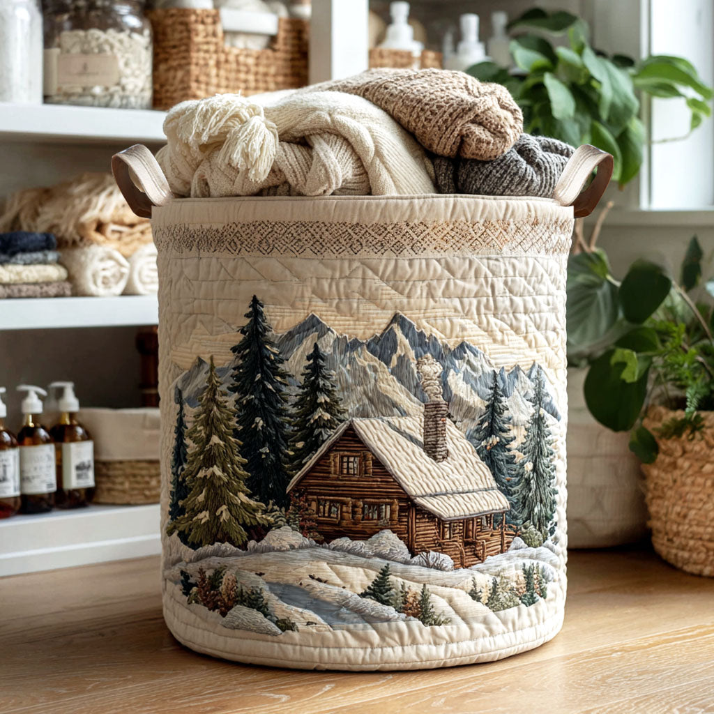 Mountain Retreat Quilted Laundry Basket Unique Laundry Hamper Xmas Presents For Daughter In Law