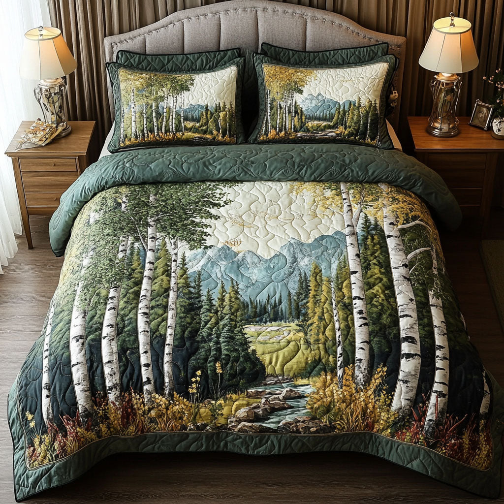 Mountain Serenity Quilted Bedding Set Best Bed Sheet Set Mothers Day Gift For My Daughter