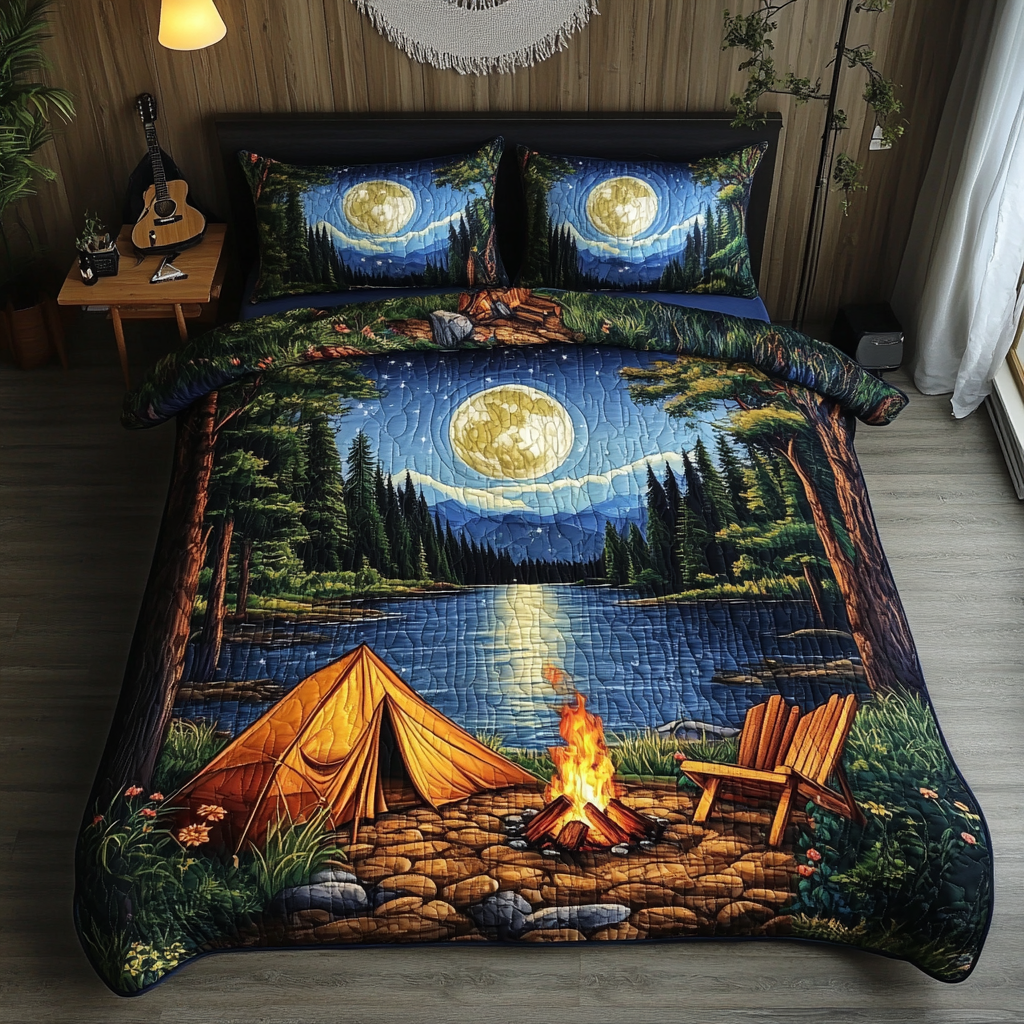 Mountain View Adventures Quilted Bedding Set Unique Bed Sheet Set Creative Mother's Day Gifts