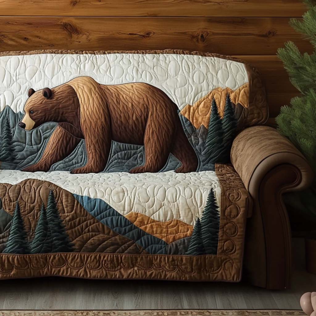 Mountain Wanderer Quilted Sofa Cover Cool Sofa Slipcovers First Fathers Day Gift