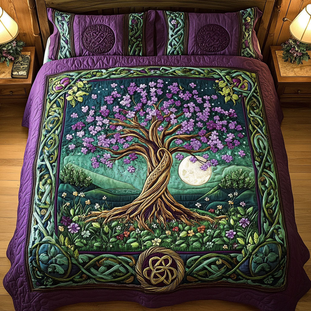 Mystic Arboreal Dreams Quilted Bedding Set Bed Decorations Tree Of Life Gifts For Family