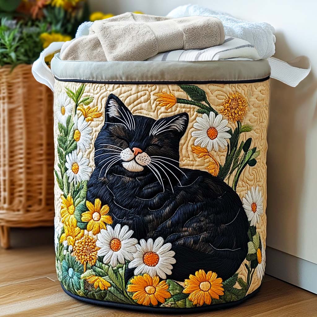 Mystic Black Quilted Laundry Basket Coolest Laundry Baskets Grandma Gifts For Xmas