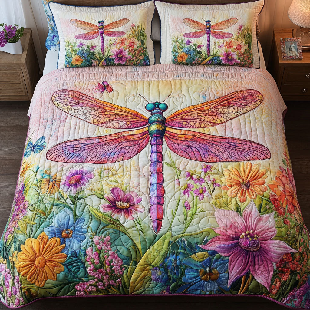 Mystic Dragonfly Quilted Bedding Set Bed Decorations Dragonfly Gifts For Girl