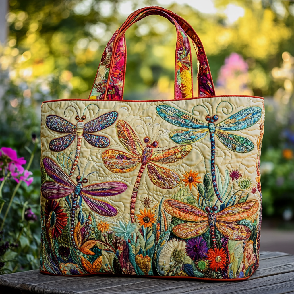Mystic Dragonfly Quilted Tote Bag The Perfect Everyday Tote Bag Great Mother's Day Gifts