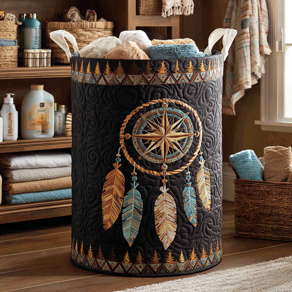 Mystic Dream Quilted Laundry Basket Unique Hampers Native American Gifts For Her