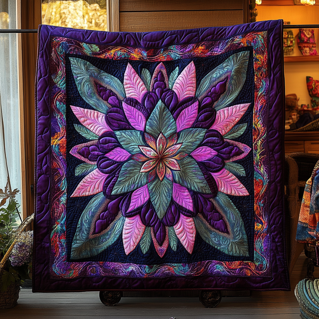Mystic Mandala Quilted Blanket Bed Decor Nice Gifts For Mom