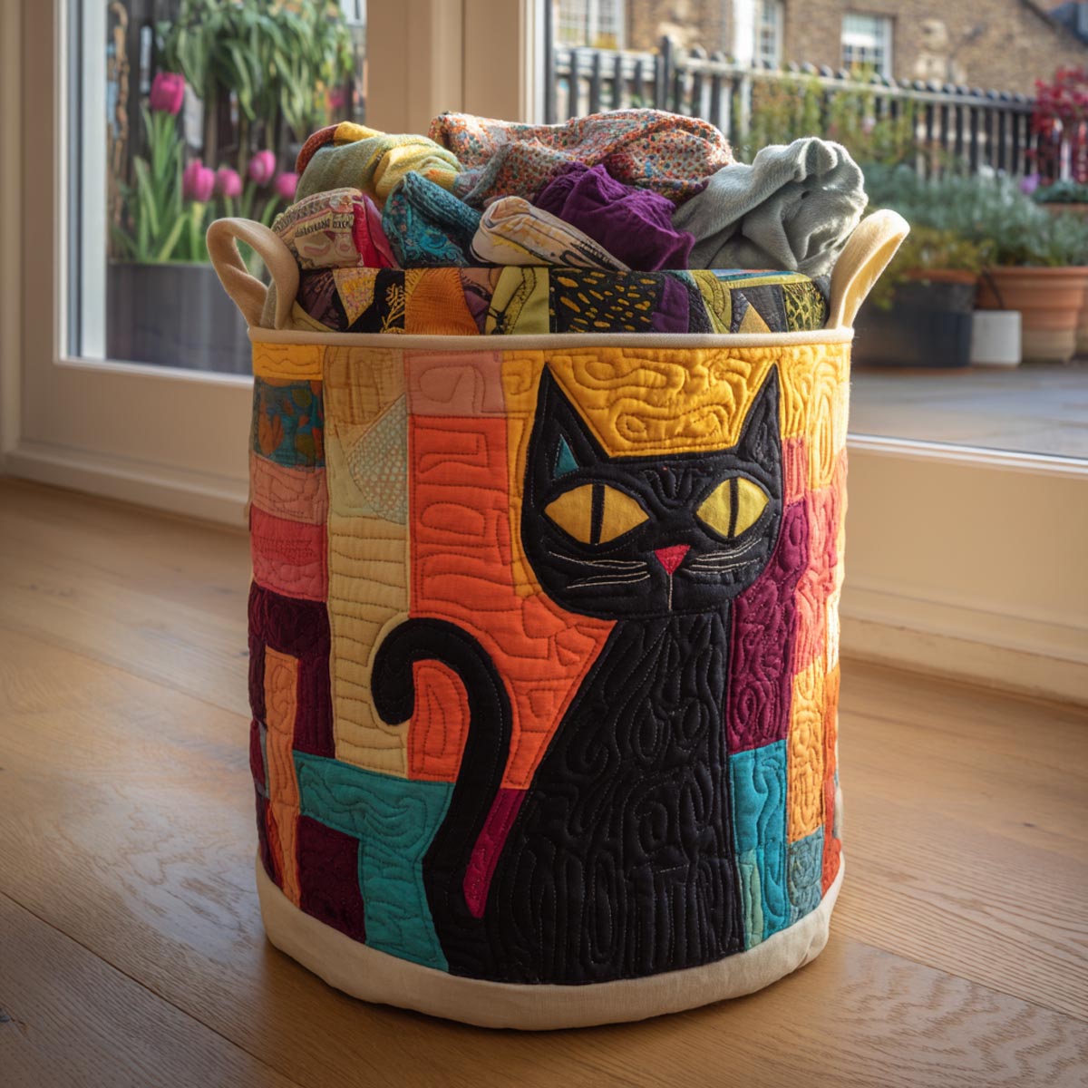 Mystic Paws Quilted Laundry Basket Unique Laundry Basket Awesome Cat Gifts