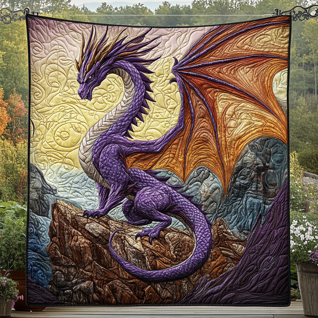 Mythic Firestorm Quilted Blanket Comforter Sets Great Dragon Lover Gift Ideas