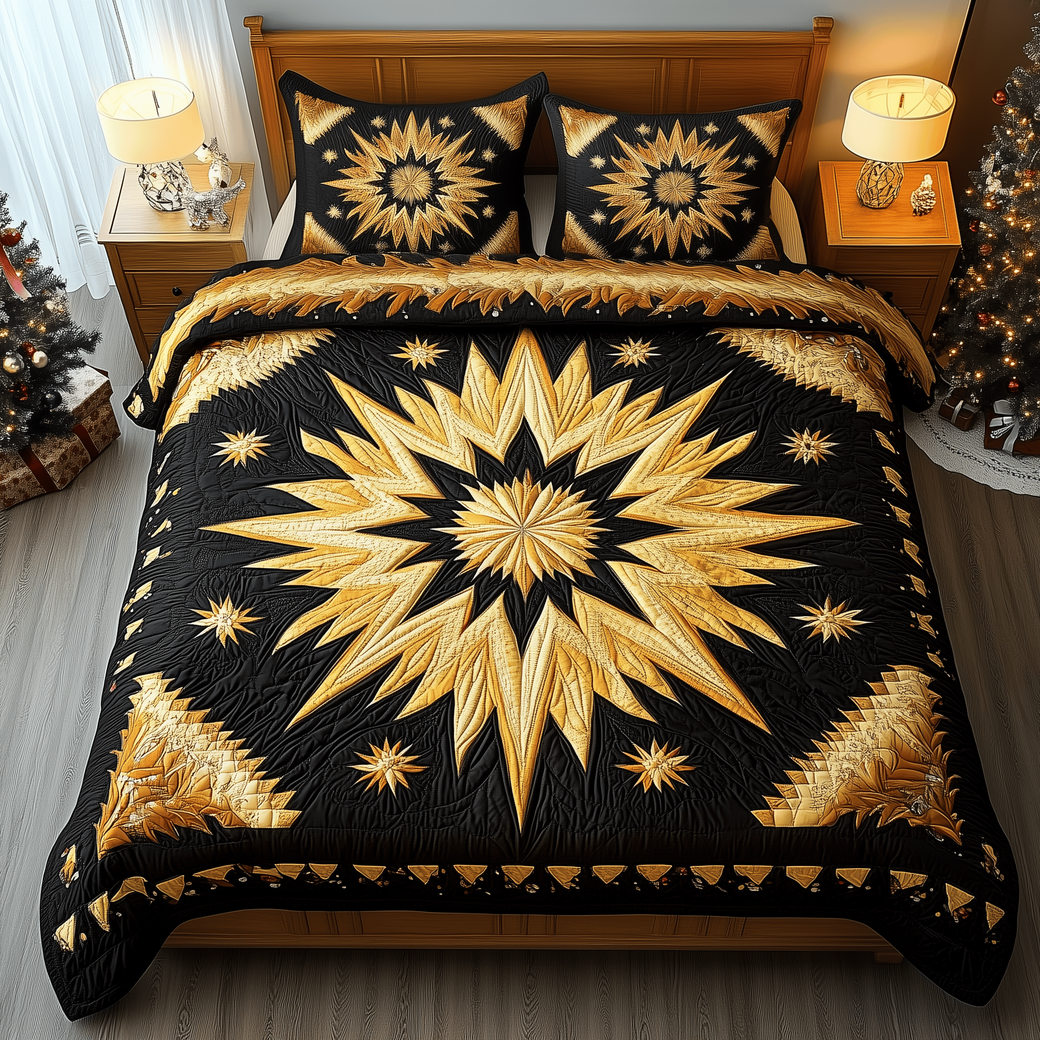 Native American Quilted Bedding Set Bed Bedding Set Native American Gifts For Father's Day