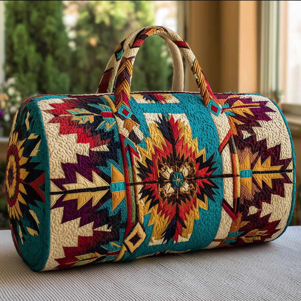Native American Quilted Duffle Bag Weekend Duffle Native American Themed Gifts