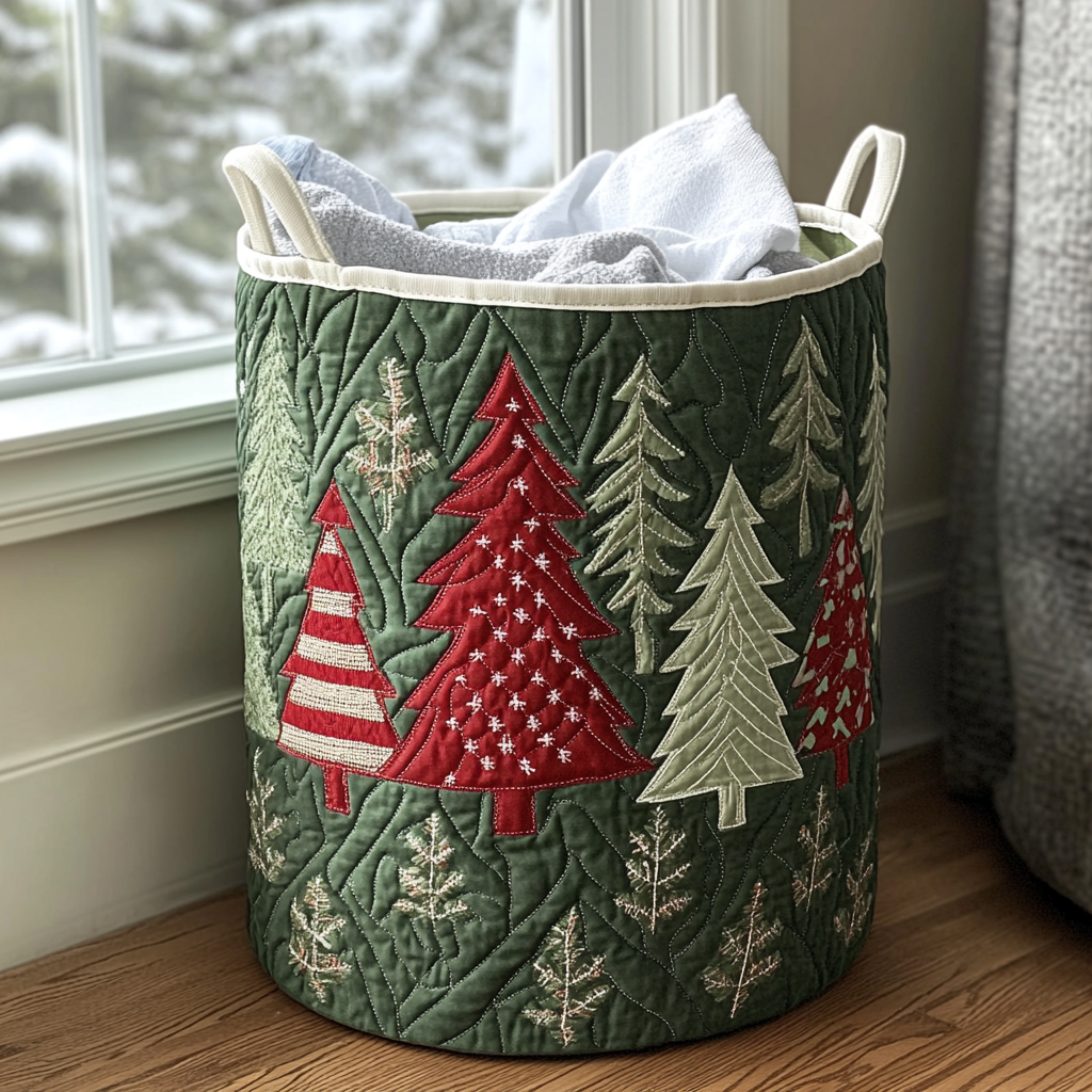 Nature Whispers Quilted Laundry Basket Best Clothes Basket Daughter Gifts Christmas