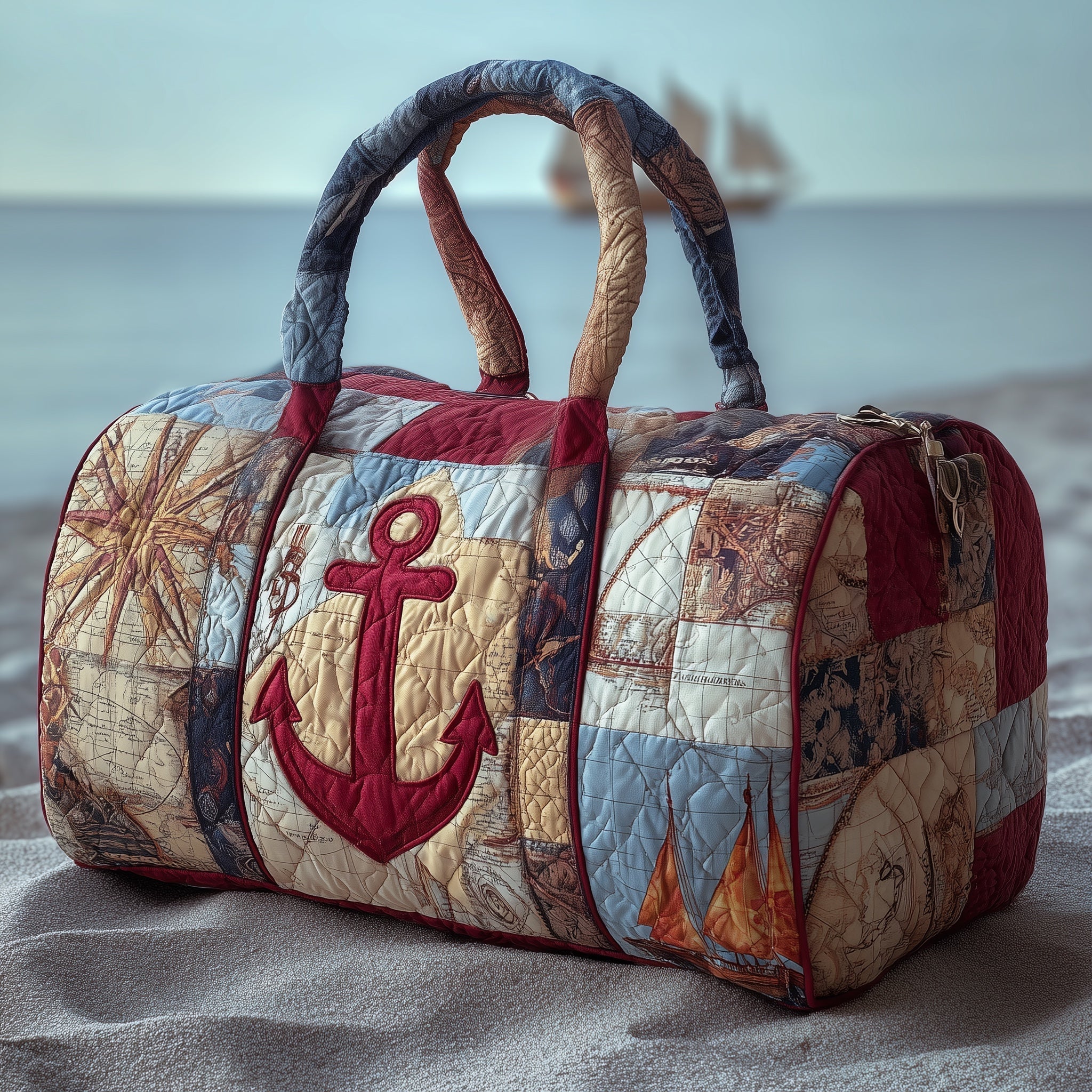 Nautical Anchor Quilted Duffle Bag Best Duffle Bags For Women Cute Mothers Day Gifts