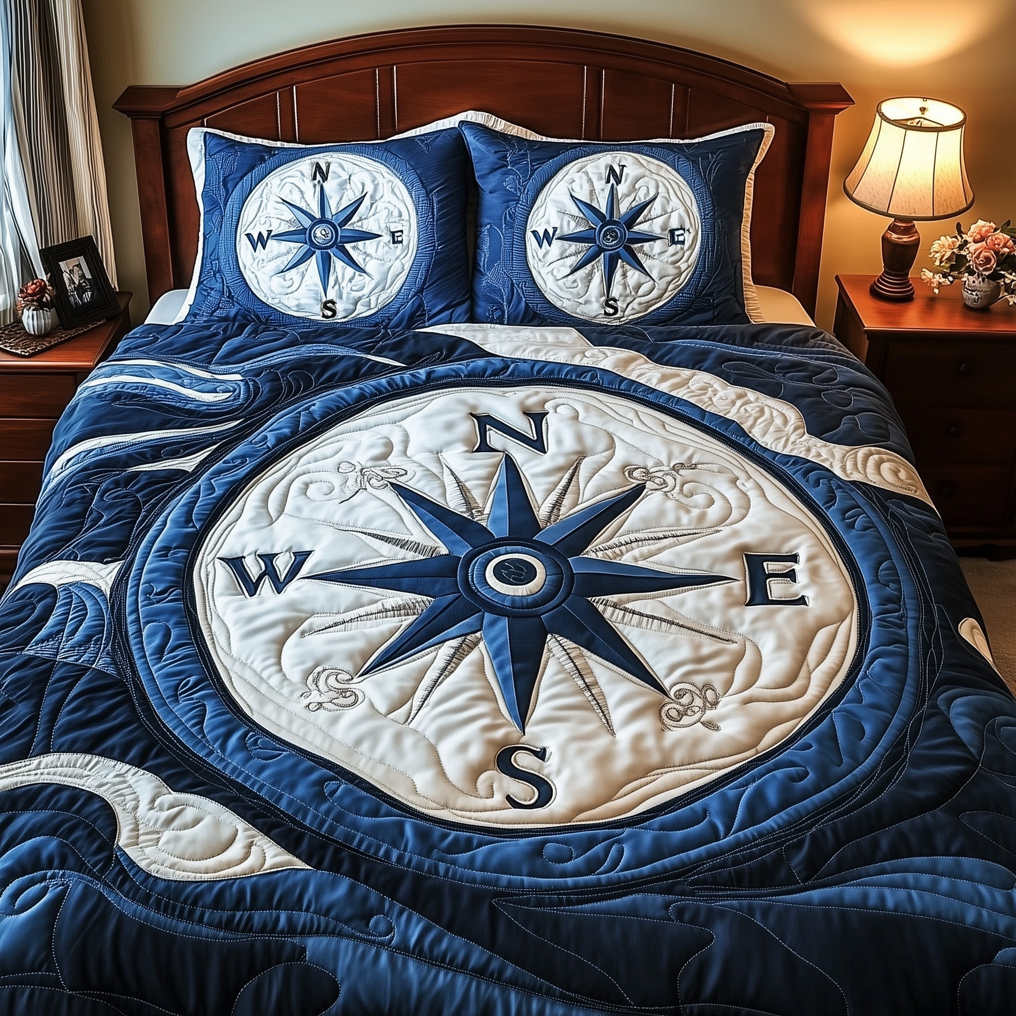 Nautical Navigator Quilted Bedding Set Great Sheet Sets Great Presents For Mom