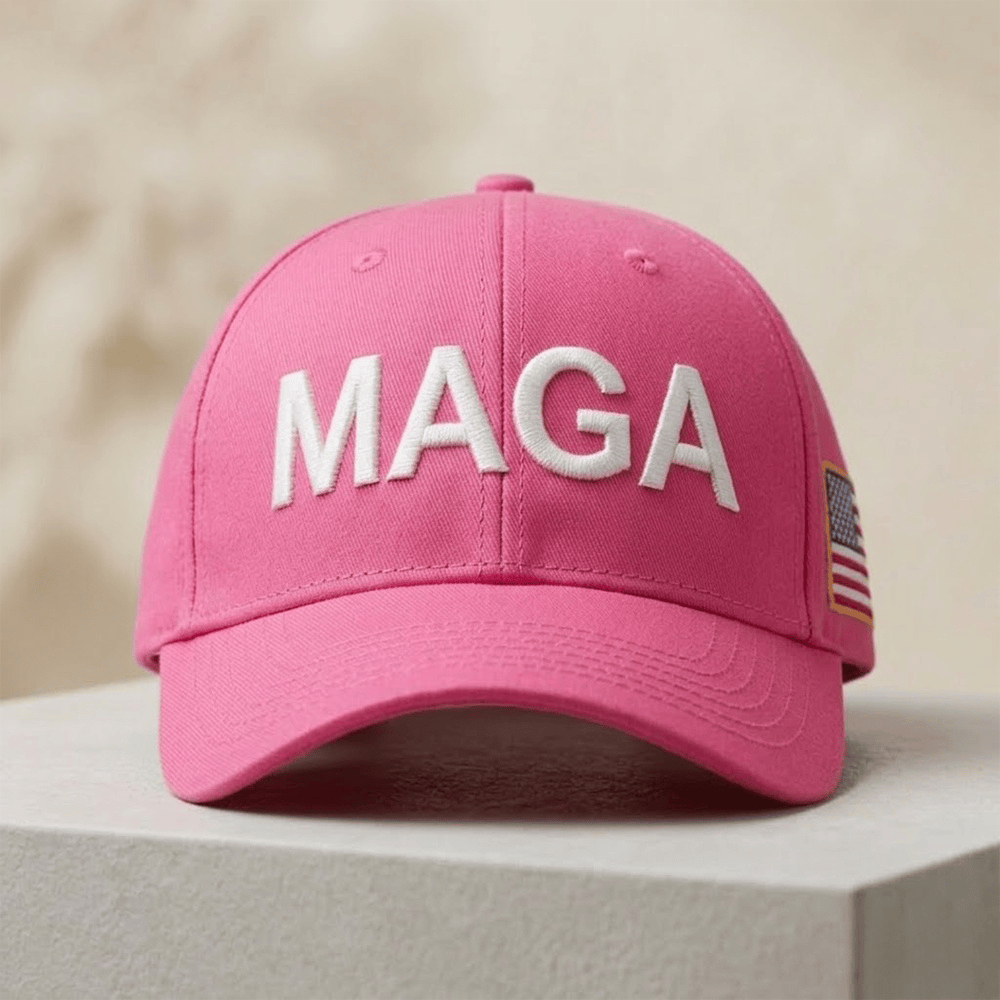 Nicki Minaj 2026 Oscars Pink MAGA Hat USA Flag Baseball Cap Trump 45 47 MAGA Merch - Image 2