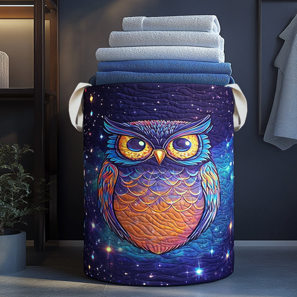 Night Owl Quilted Laundry Basket Best Clothes Basket Cute Owl Themed Gifts