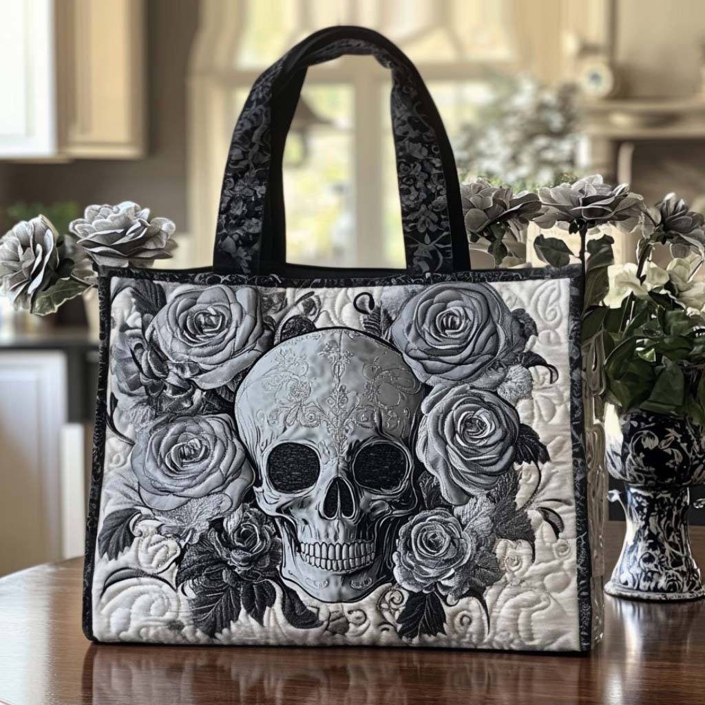 Night Skull Quilted Tote Bag The Best Tote Bag Presents For Stepmom