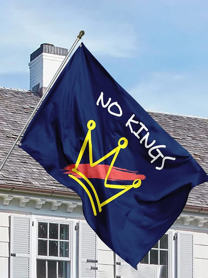 No Kings III 50 State Nationwide Protest March 28th Flag No Kings Flag FDT Outdoor Decor