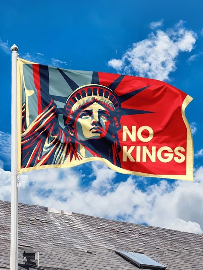 No Kings III 50 State Nationwide Protest March 28th Flag No Kings Flag Political Outdoor Decor
