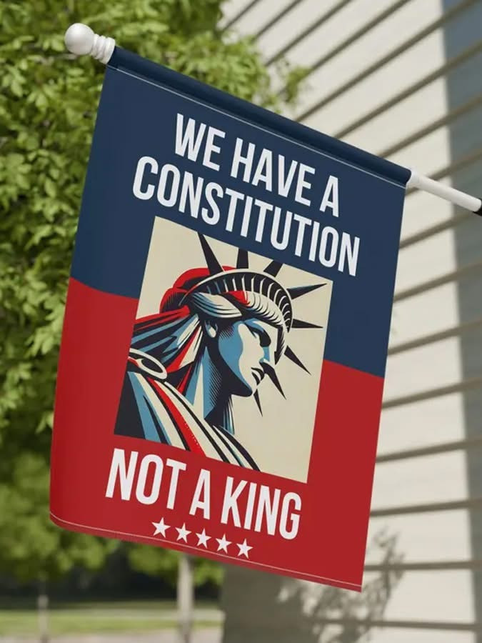 No Kings III 50 State Nationwide Protest March 28th Flag We Have A Constitution Not A King Flag