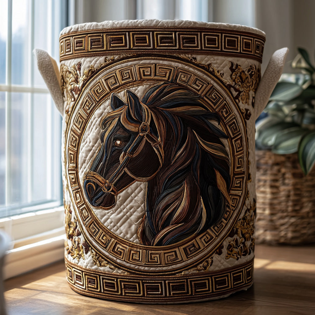 Noble Gallop Quilted Laundry Basket Dirty Laundry Basket Native American Christmas Gift Ideas
