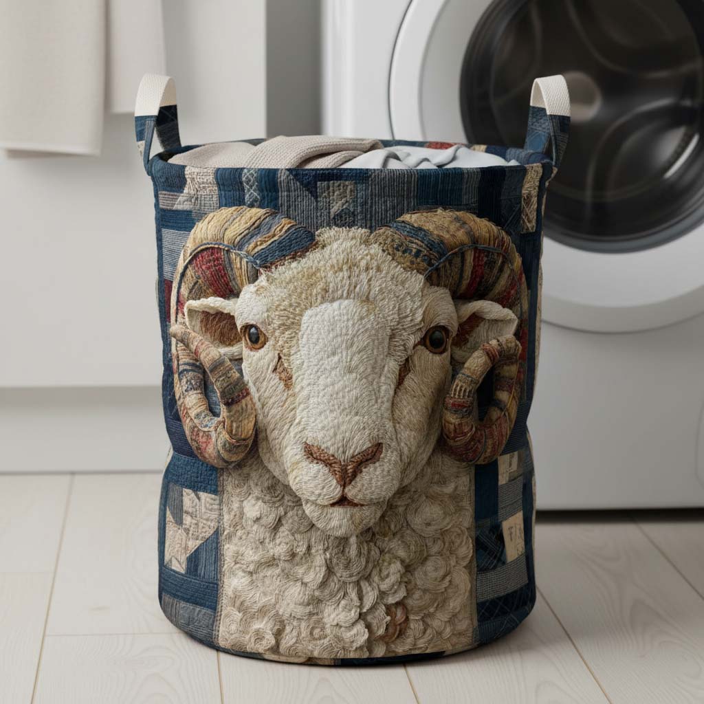 Noble Sheep Quilted Laundry Basket Best Foldable Laundry Basket Sheep Themed Gifts