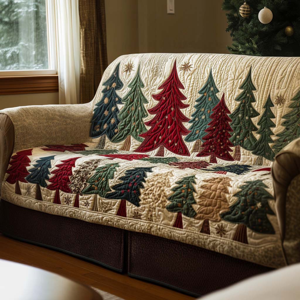 Noel Night Quilted Sofa Cover Sectional Couch Covers Great Family Gifts For Christmas