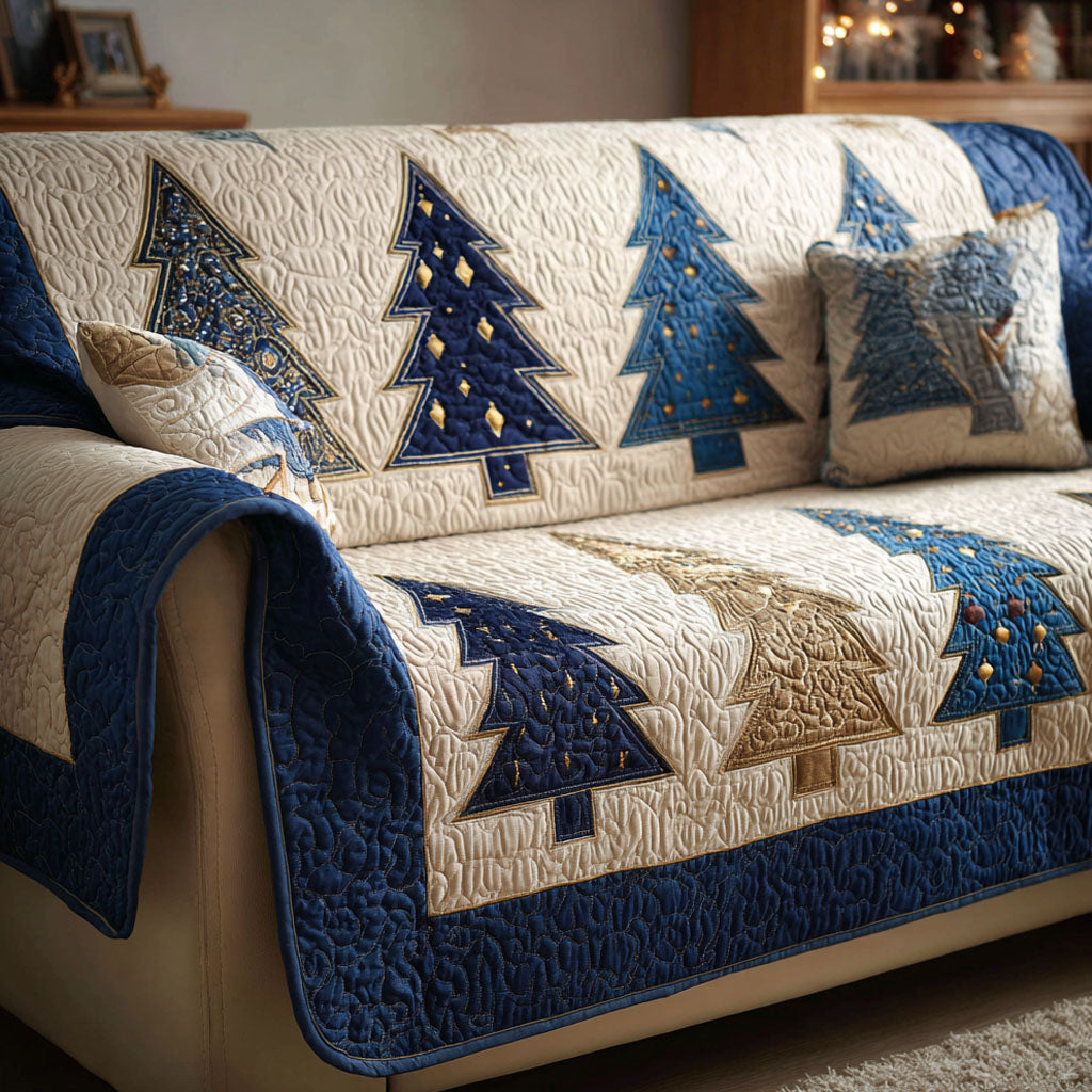 Nordic Noel Quilted Sofa Cover Christmas Living Room Decor Christmas Gift Ideas