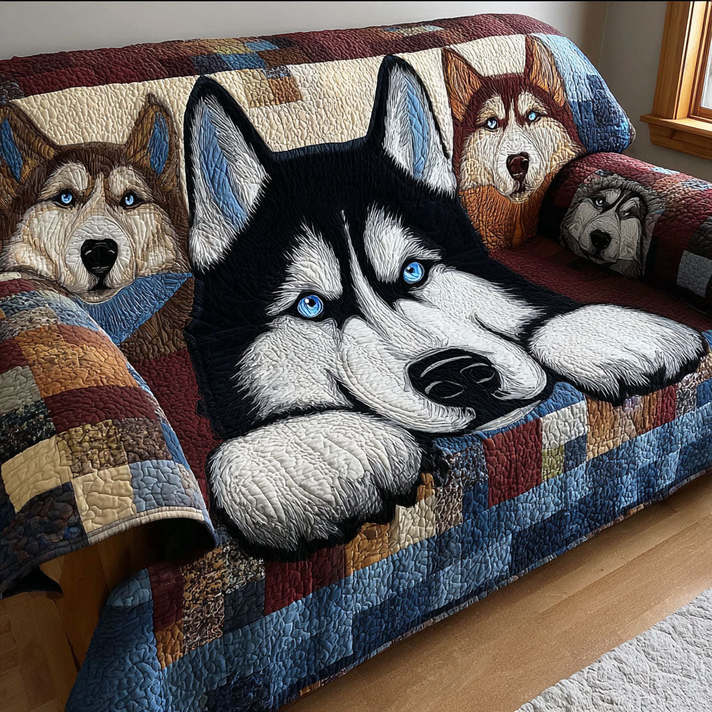 Northern Husky Quilted Sofa Cover Best Sofa Covers Unique Gifts Family