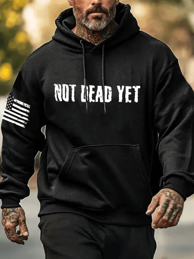 Not Dead Yet Veteran Men's Long Sleeve Shirt Cool Veteran Clothing Gifts For Brothers - Image 6