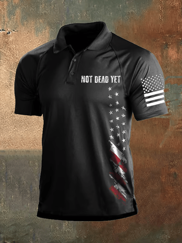 Not Dead Yet Veteran Men's Long Sleeve Shirt Cool Veteran Clothing Gifts For Brothers - Image 3