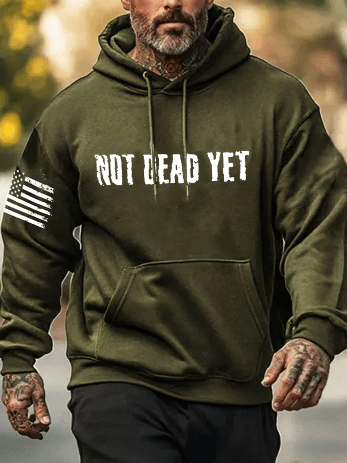 Not Dead Yet Veteran Men's Long Sleeve Shirt Cool Veteran Clothing Gifts For Brothers - Image 5