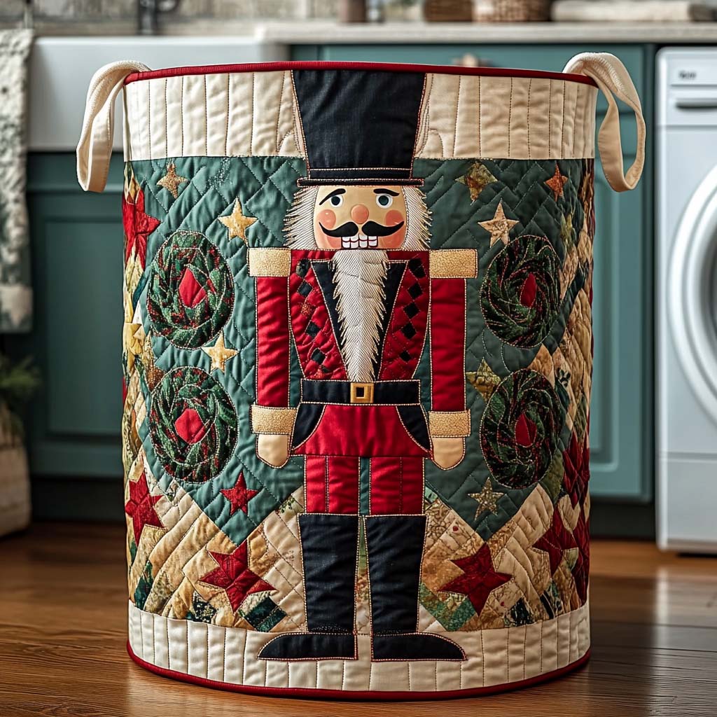 Nutcracker Guard Quilted Laundry Basket Clothes Basket Storage Christmas Gift Ideas For Grandma