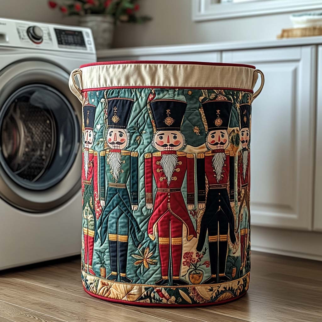 Nutcracker Parade Quilted Laundry Basket Folding Laundry Hamper Gifts For Mom Christmas From Daughter