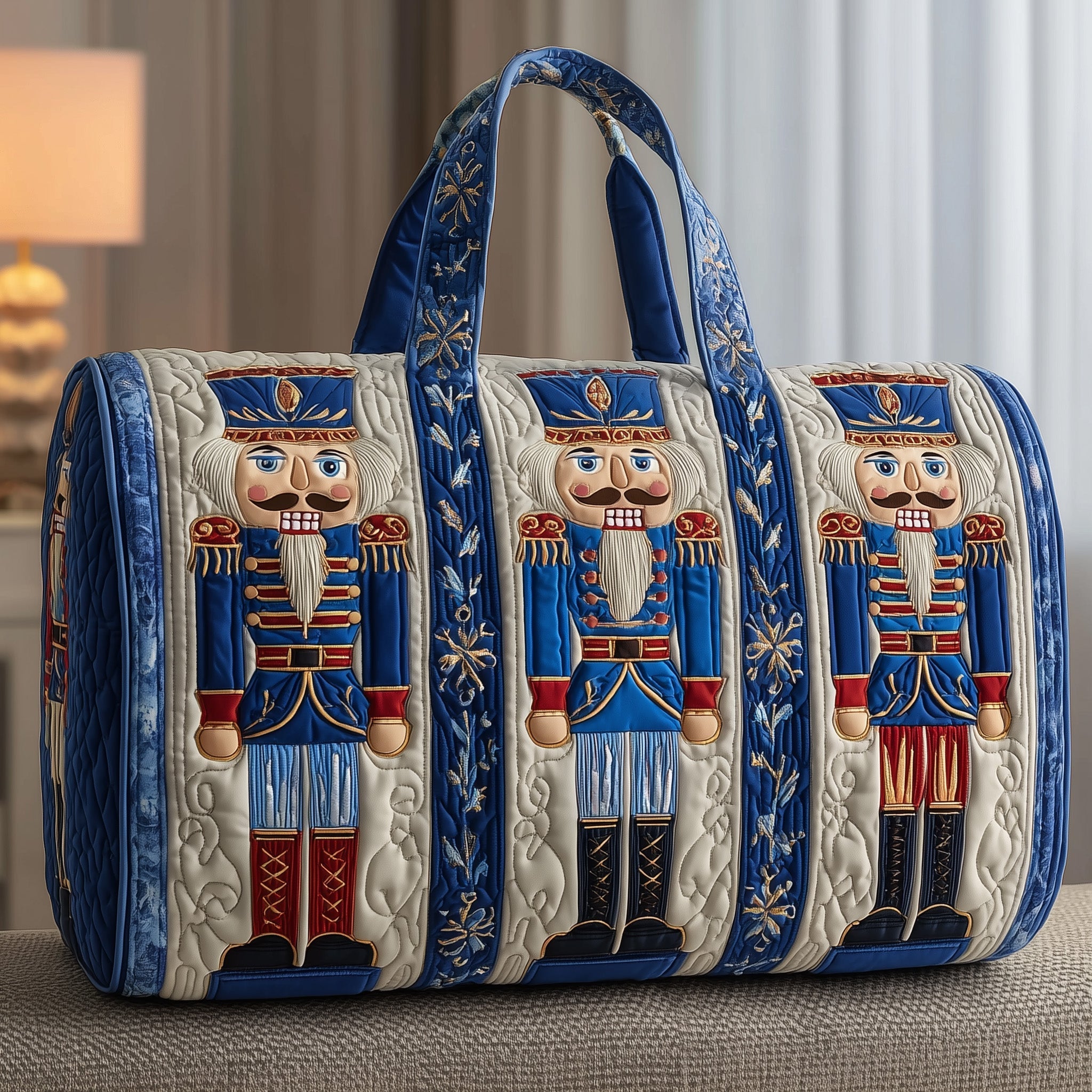 Nutcracker Soldiers Quilted Duffle Bag Weekender Duffel Best Mothersday Gifts