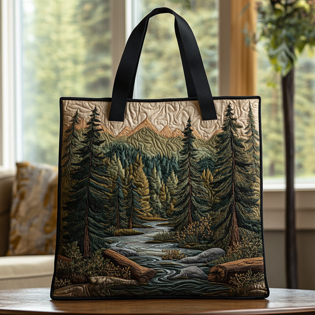 Oak Shadow Quilted Tote Bag Best Shoulder Handbags Mother'S Day Gift From Mother To Daughter