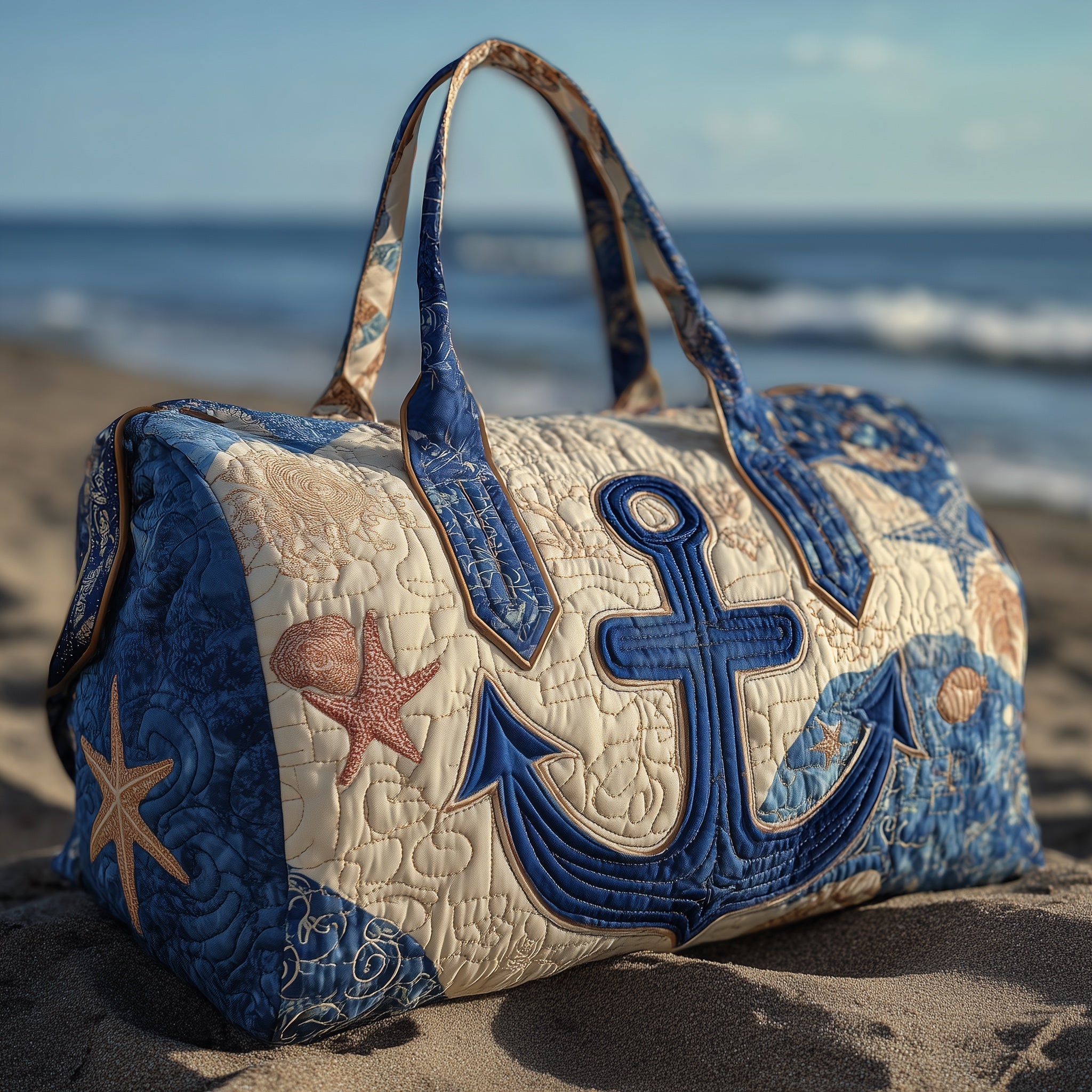 Ocean Anchor Quilted Duffle Bag Best Womens Travel Bags Thoughtful Mother's Day Gifts