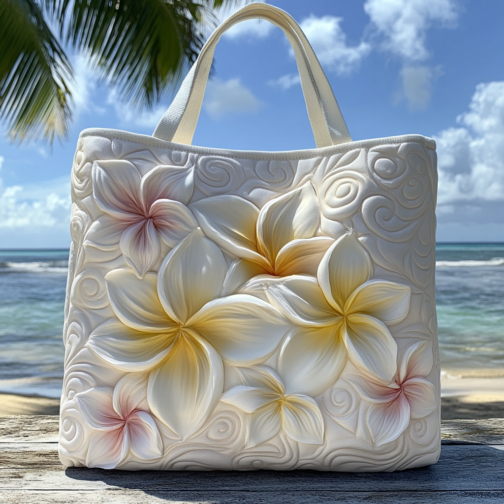 Ocean Blossom Quilted Tote Bag Handbag For Women Nice Birthday Gifts For Mom