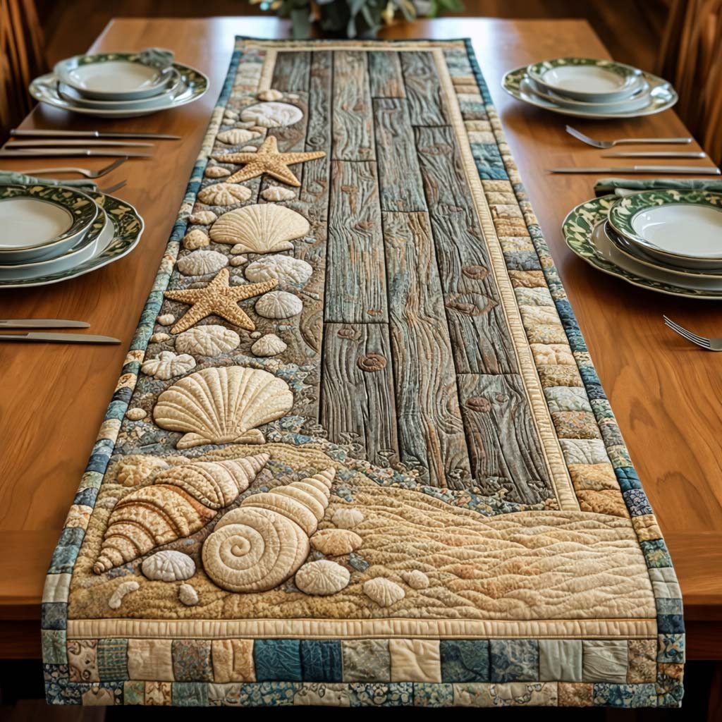 Ocean Breeze Quilted Table Runner Runner Table Mat Gifts For Father In Law