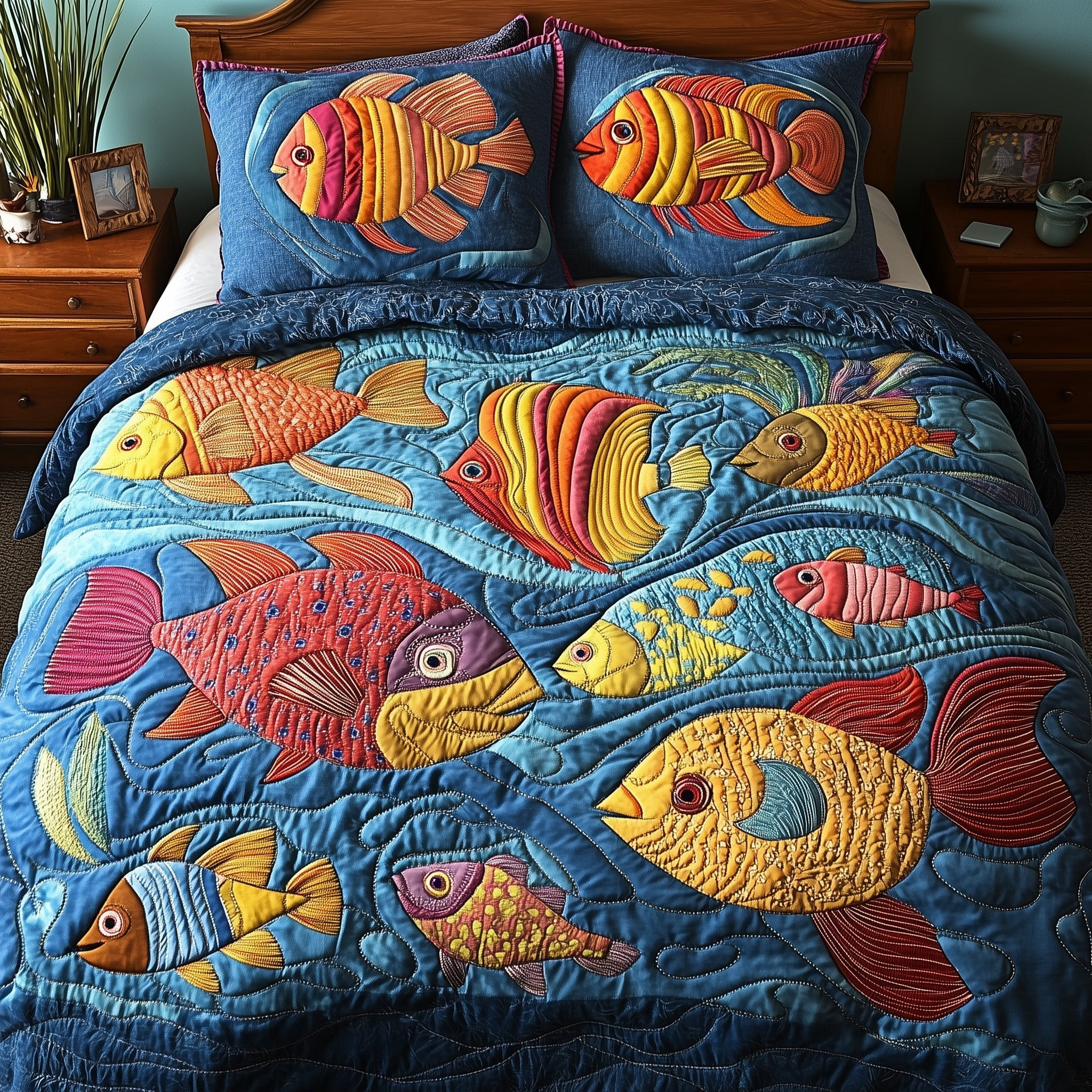Ocean Dream Quilted Bedding Set Unusual Bed Sheets Ideas For Moms Birthday